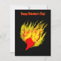 Saint Valentin - coeur en flamme