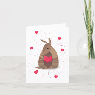 Cartes Pour Fêtes Annuelles Saint Valentin Coeur Texas Armadillo