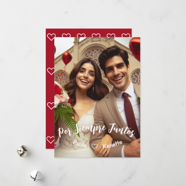 Cartes Pour Fêtes Annuelles Saint Valentin Coeurs bonbons Personnalisé Photo E (Devant/Arrière en situation)