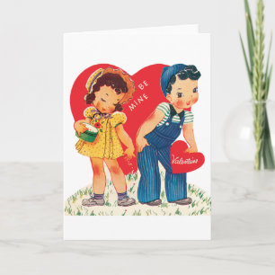 Cartes Pour Fêtes Annuelles Saint Valentin, Coeurs Vintages pour filles et gar