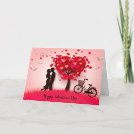 Cartes Pour Fêtes Annuelles Saint-Valentin - Couple d'arbre de coeur - Personn