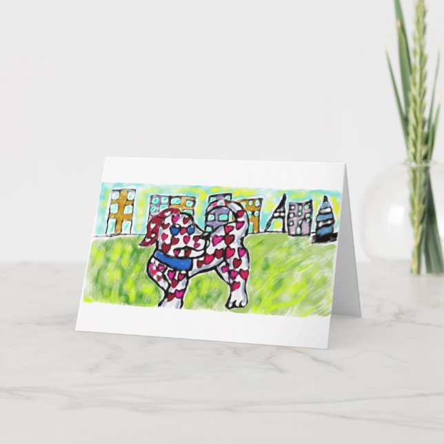 Cartes Pour Fêtes Annuelles Saint-Valentin dalmate (Devant)