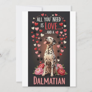Cartes Pour Fêtes Annuelles Saint-Valentin dalmation mignon Photo Câlin