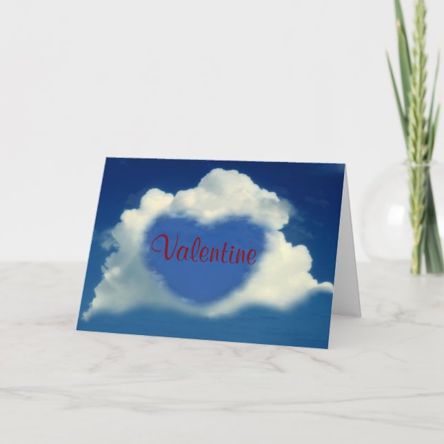 Cartes Pour Fêtes Annuelles Saint Valentin dans le ciel (Devant)