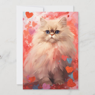 Cartes Pour Fêtes Annuelles Saint Valentin de Chat Perse