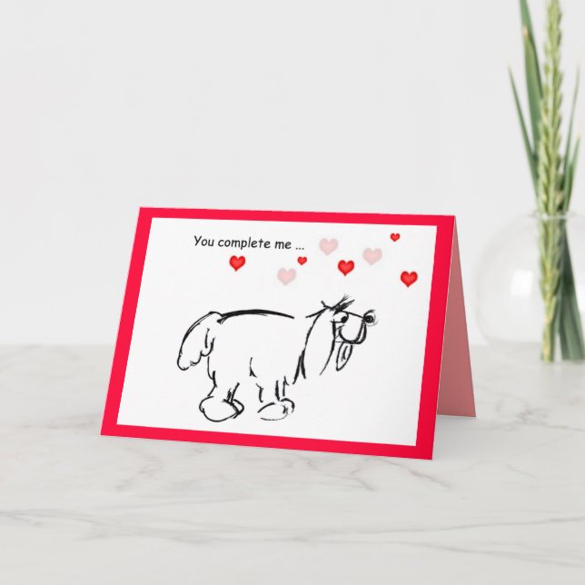 Cartes Pour Fêtes Annuelles Saint Valentin de chiot amour (Devant)