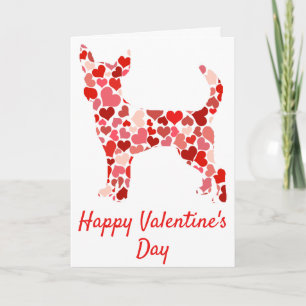 Cartes Pour Fêtes Annuelles Saint-Valentin de coeurs de chiwawa