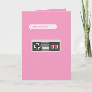 Cartes Pour Fêtes Annuelles Saint-Valentin de Gamer du joueur 1 au joueur 2