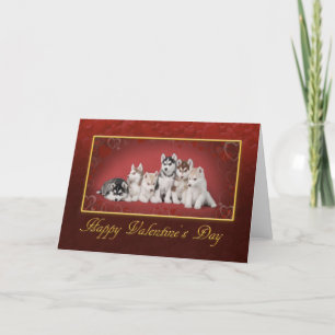Cartes Pour Fêtes Annuelles Saint-Valentin de Huskys