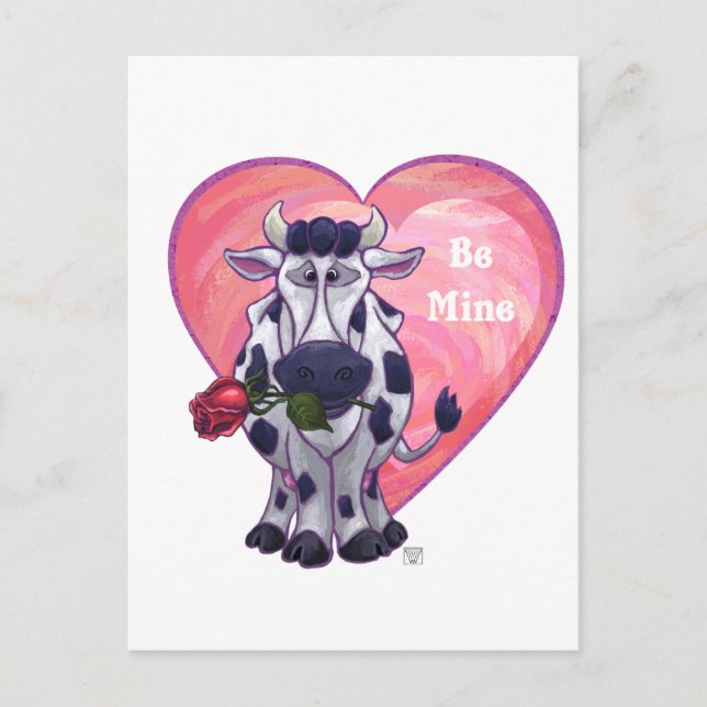 Cartes Pour Fêtes Annuelles Saint Valentin de la vache (Devant)