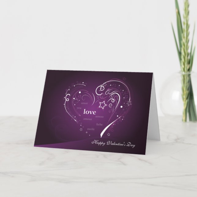 Cartes Pour Fêtes Annuelles Saint-Valentin de Purple Heart (Devant)