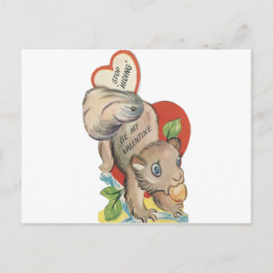 Cartes Pour Fêtes Annuelles Saint-Valentin d'écureuil vintage