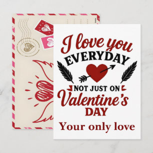 Cartes Pour Fêtes Annuelles Saint-Valentin Dessiné à la Main Vous Personnalise