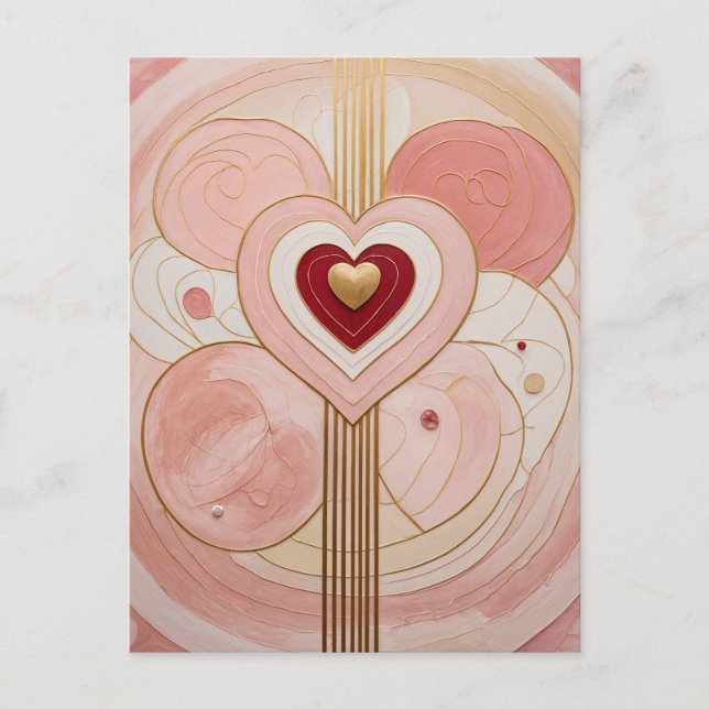 Cartes Pour Fêtes Annuelles Saint-Valentin doré (Devant)