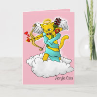 Saint-Valentin Gingembre Chat cupide Jaune