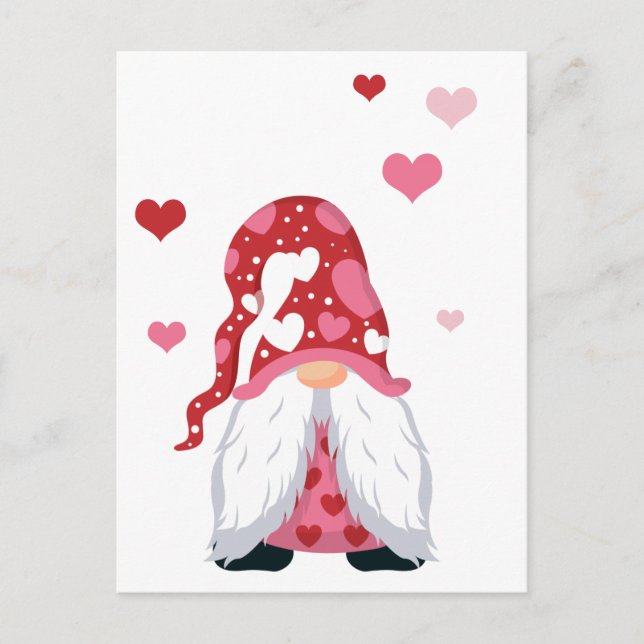 Cartes Pour Fêtes Annuelles Saint Valentin Gnome (Devant)
