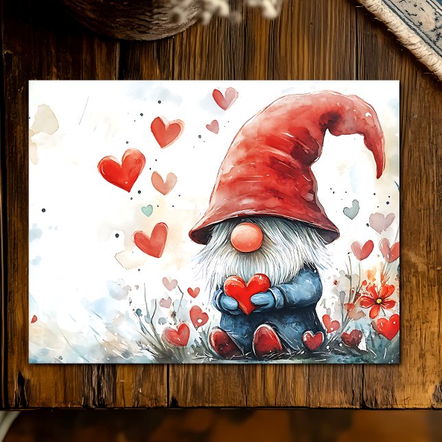 Cartes Pour Fêtes Annuelles Saint Valentin Gnome (Créateur téléchargé)