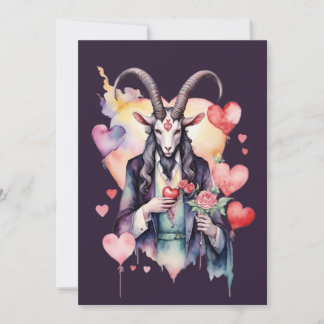 Cartes Pour Fêtes Annuelles Saint-Valentin gothique Baphomet Amour