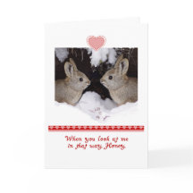 Saint Valentin, humoristique, deux lapins