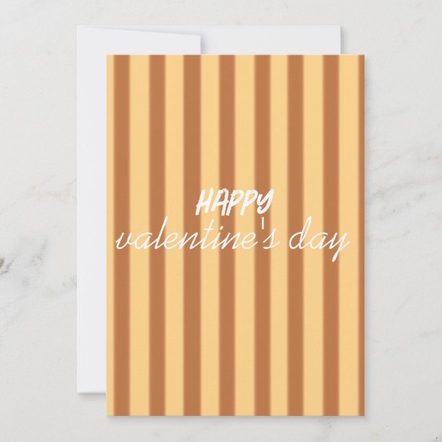 Cartes Pour Fêtes Annuelles Saint-Valentin jaune - marron (Devant)