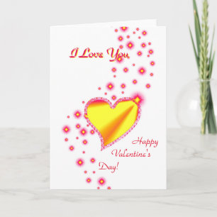 Cartes Pour Fêtes Annuelles Saint Valentin, Je t'aime, Coeur arc-en-ciel
