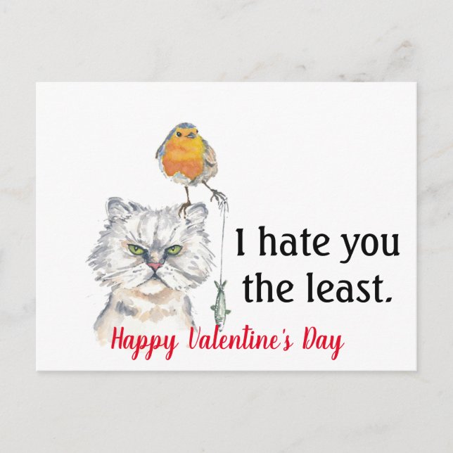 Cartes Pour Fêtes Annuelles Saint Valentin le Moins Drôle que Tu Haïsses (Devant)