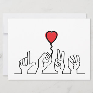 Cartes Pour Fêtes Annuelles Saint Valentin. Le sourd, l'éloge du langage gestu