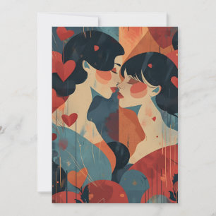 Cartes Pour Fêtes Annuelles Saint-Valentin lesbienne