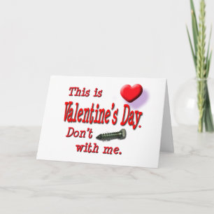 Cartes Pour Fêtes Annuelles Saint Valentin ne me bouscule pas Anti-Valentin