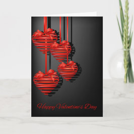 Cartes Pour Fêtes Annuelles Saint-Valentin - Ornements cardiaques Abstraits