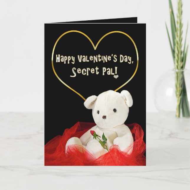 Cartes Pour Fêtes Annuelles Saint-Valentin - ours de nounours SECRET de (Devant)