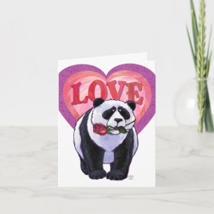 Cartes Pour Fêtes Annuelles Saint Valentin Panda Bear