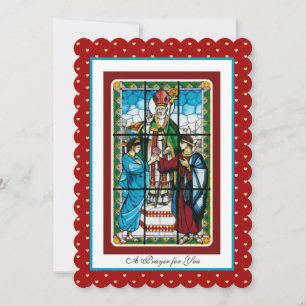 Cartes Pour Fêtes Annuelles Saint Valentin Patron des Amoureux Poème Religieux