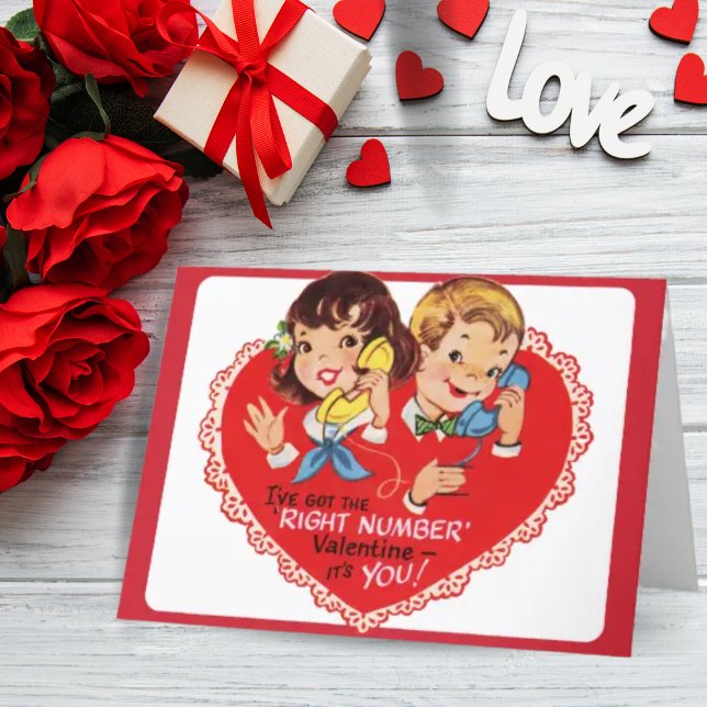 Cartes Pour Fêtes Annuelles Saint-Valentin personnalisé de garçon fille mignon (Créateur téléchargé)