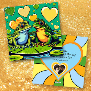 Cartes Pour Fêtes Annuelles Saint-Valentin personnalisé   Thème Grenouille