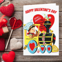 Saint Valentin personnalisé Vintage Retro Garçon s