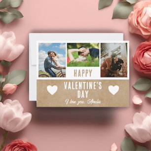 Cartes Pour Fêtes Annuelles Saint Valentin Petit Ami Coeur Rustique 3 Photo