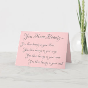 Cartes Pour Fêtes Annuelles Saint-Valentin Poème romantique en Police Script, 