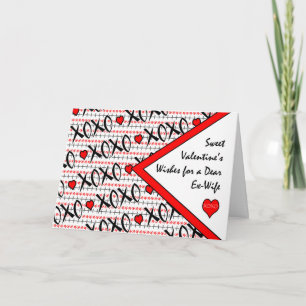 Cartes Pour Fêtes Annuelles Saint Valentin pour l'ex-femme, XOXO Design