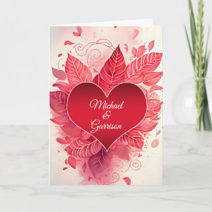 Cartes Pour Fêtes Annuelles Saint-Valentin pour partenaire gay Cœur Rouge Bota