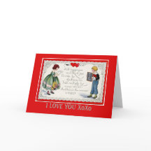Saint-Valentin rétro pour enfants rouge