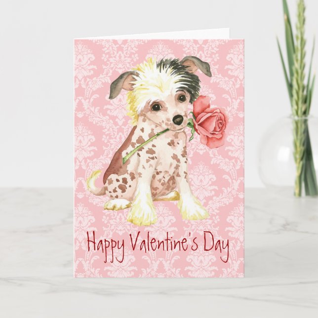 Cartes Pour Fêtes Annuelles Saint Valentin Rose Chinois arrêté (Devant)
