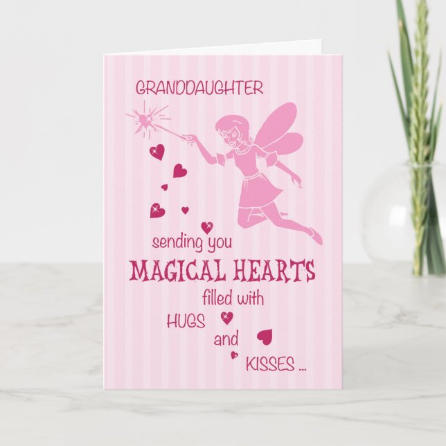 Cartes Pour Fêtes Annuelles Saint-Valentin rose féerique magique de (Devant)