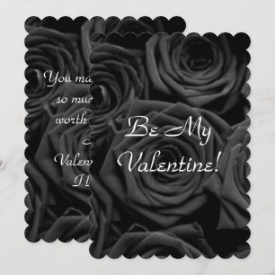 Cartes Pour Fêtes Annuelles Saint-Valentin rose noir