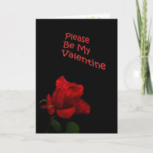 Cartes Pour Fêtes Annuelles Saint Valentin Rose rouge