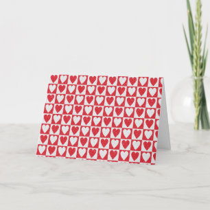 Cartes Pour Fêtes Annuelles Saint Valentin Rouge Blanc Coeurs de Parties scint