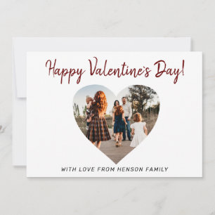 Cartes Pour Fêtes Annuelles Saint Valentin`s day Heart Family Photo Script