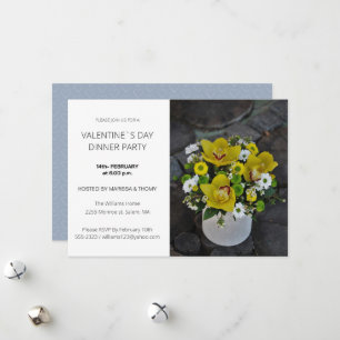 Cartes Pour Fêtes Annuelles Saint Valentin`s Dîner fêté moderne Script photo