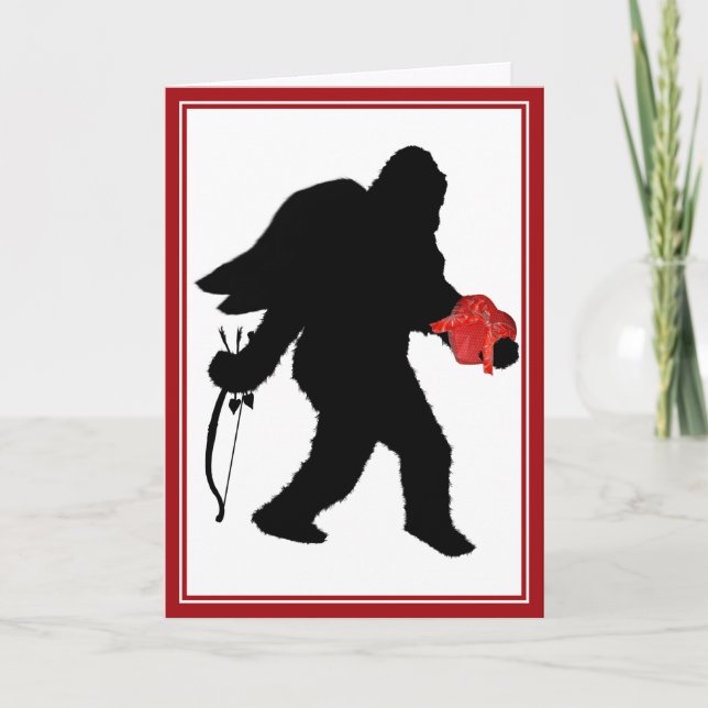 Cartes Pour Fêtes Annuelles Saint Valentin Sasquatch (Devant)