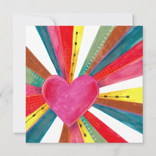 Cartes Pour Fêtes Annuelles Saint Valentin soleil rose soleil soleil soleil ar (Devant)